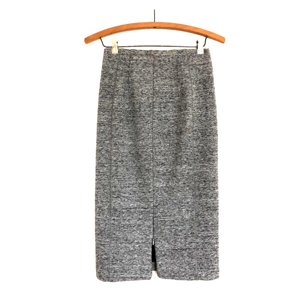 H&M Gray Midi Skirt with slit - size xs